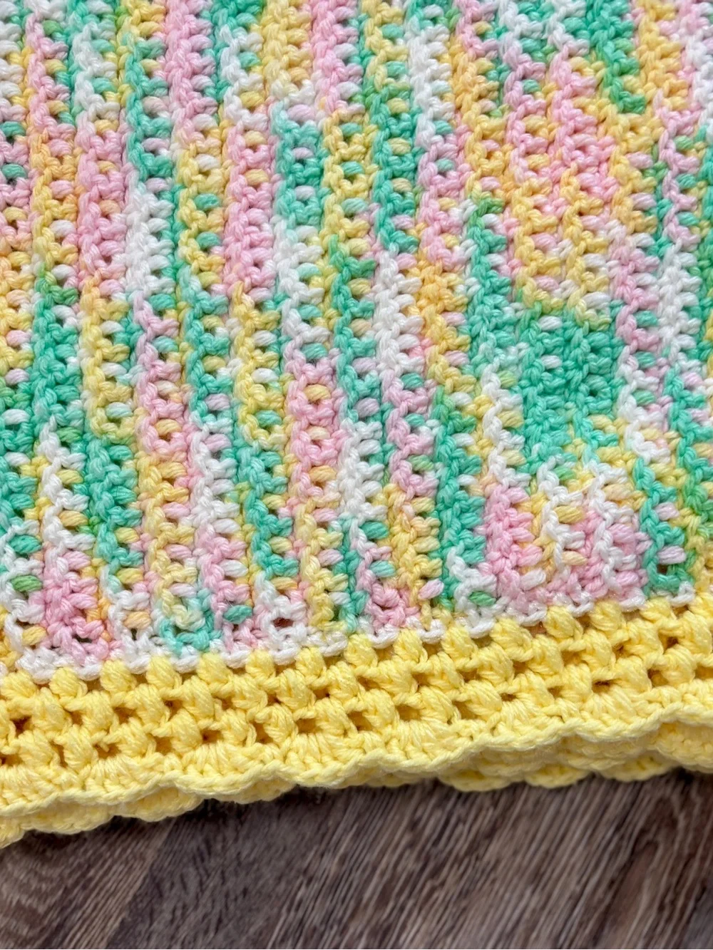Handmade Crochet Baby Blanket and Eden Duck Plush Set Pastel Baby Shower Nursery